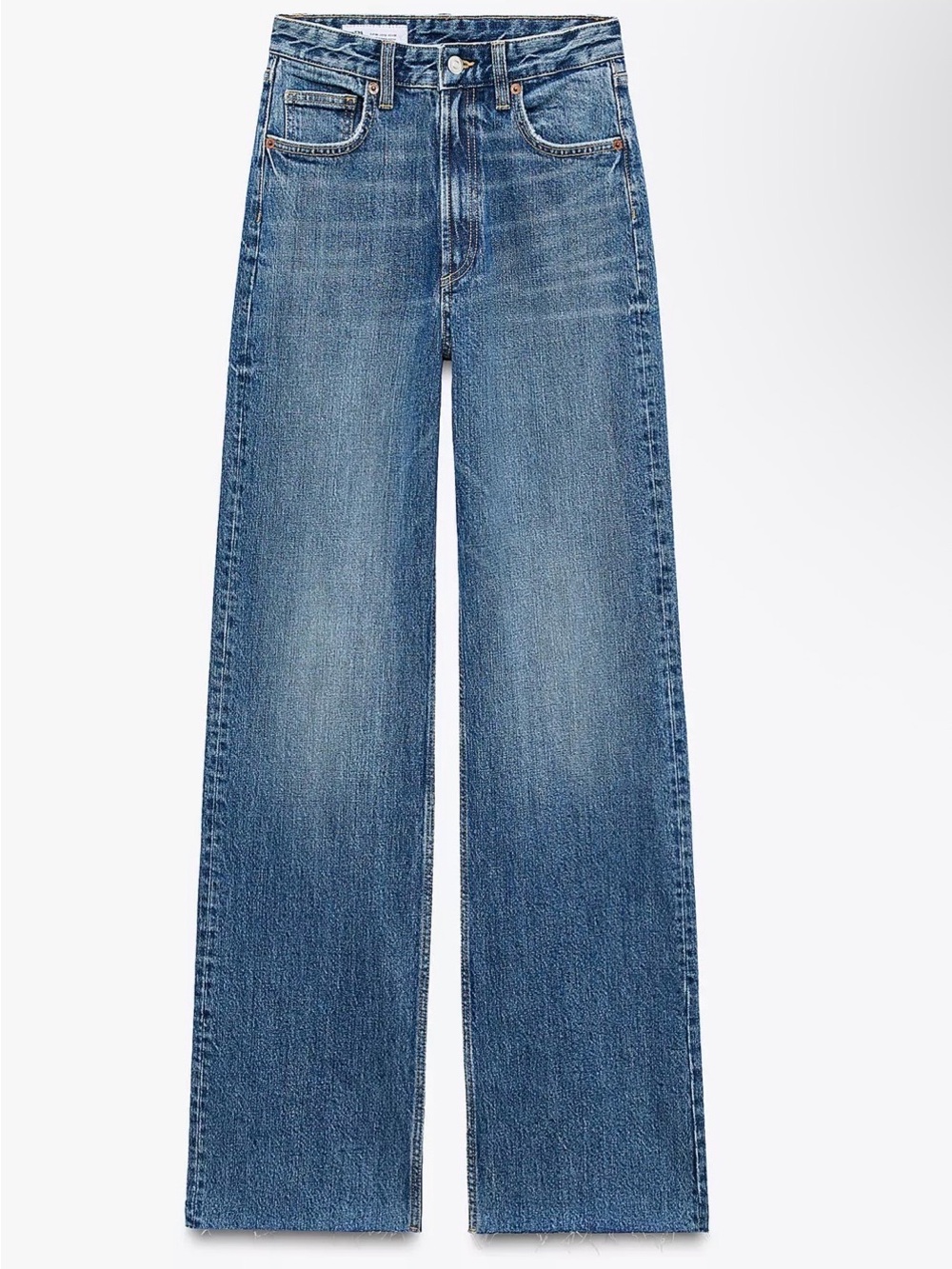 ZARA High-Rise Wide-Leg Women’s Jeans - Blue